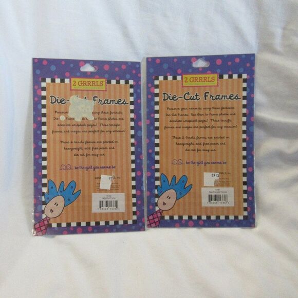 2 GRRRLS Y2K Scrapbooking Die-Cut Frames Ladybug Real Princess Girly Crafts NOS - Picture 5 of 10